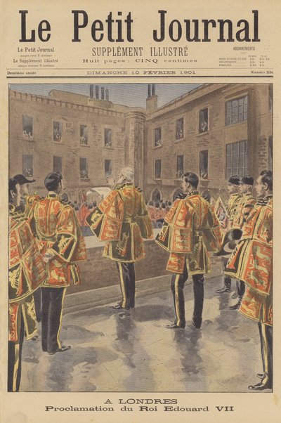 Edward VII bliver udråbt til konge, London af French School